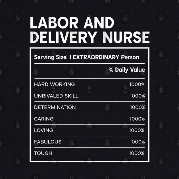 Labor and Delivery Nurse - Nutrition Facts Design by best-vibes-only